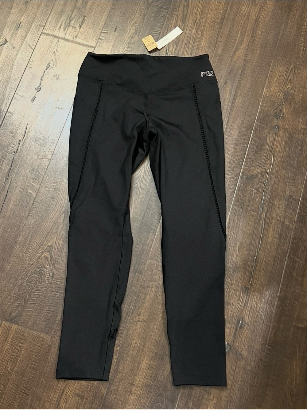 PINK Victoria's Secret Womens Black High-Rise Performance Leggings size medium